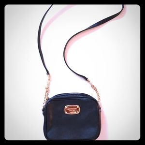 Black Leather Michael Kors Crossbody Bag